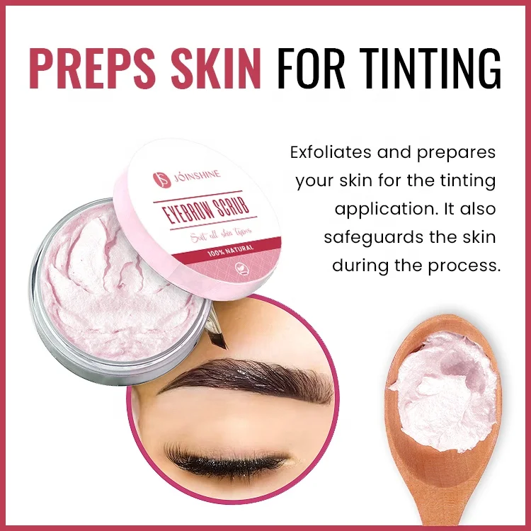 Private Label Brow Scrub Exfoliating Cream Brow Scrub Cream Eyebrow Deep Clean  Whitening Eye Brows Scrub Cream Eyebrow Scrubber