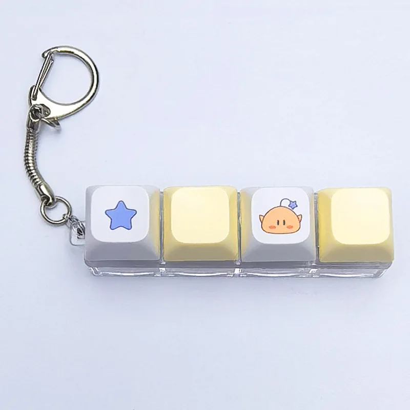 Creative Stress Relief Pendant Toy Keycap Fidget Keychain for Kids & Adults Pinch, Vent, Relax & Relieve Anxiety