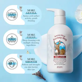 ZOZU Private Label Amino Acid Donkey Milk Body Lotion Moisturizing