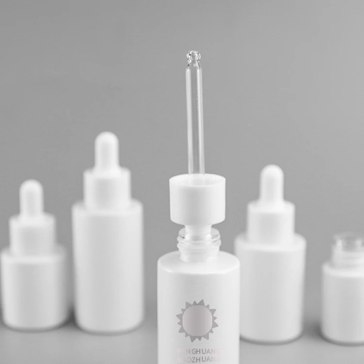 Glass Serum Bottle 15ml 20ml 30ml 40ml 50ml White Painting Skincare