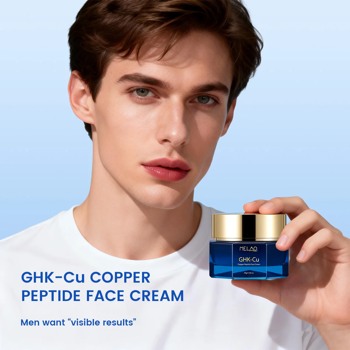 China Factory OEM GHK-CU Peptide Cream tallow Balm Youthful Glow  Rejuvenating Anti-Aging Moisturizer Blue Copper Peptide Cream