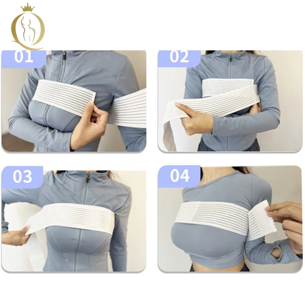 Elastic Breast Wrap Implant Stabilizer and Compression Band Breast ...