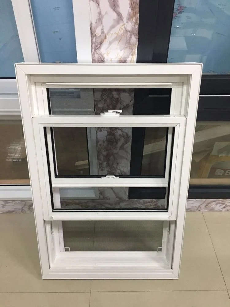 America Style PVC Vertical Lifting Sash windows Double Hung windows