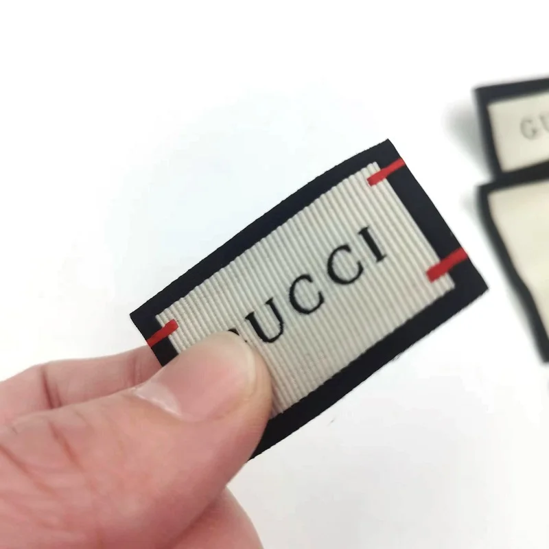 Пользовательский логотип Имя ткань бирки одежда тканая этикетка атласная пришить на мягкий Дамаск тканые этикетки для