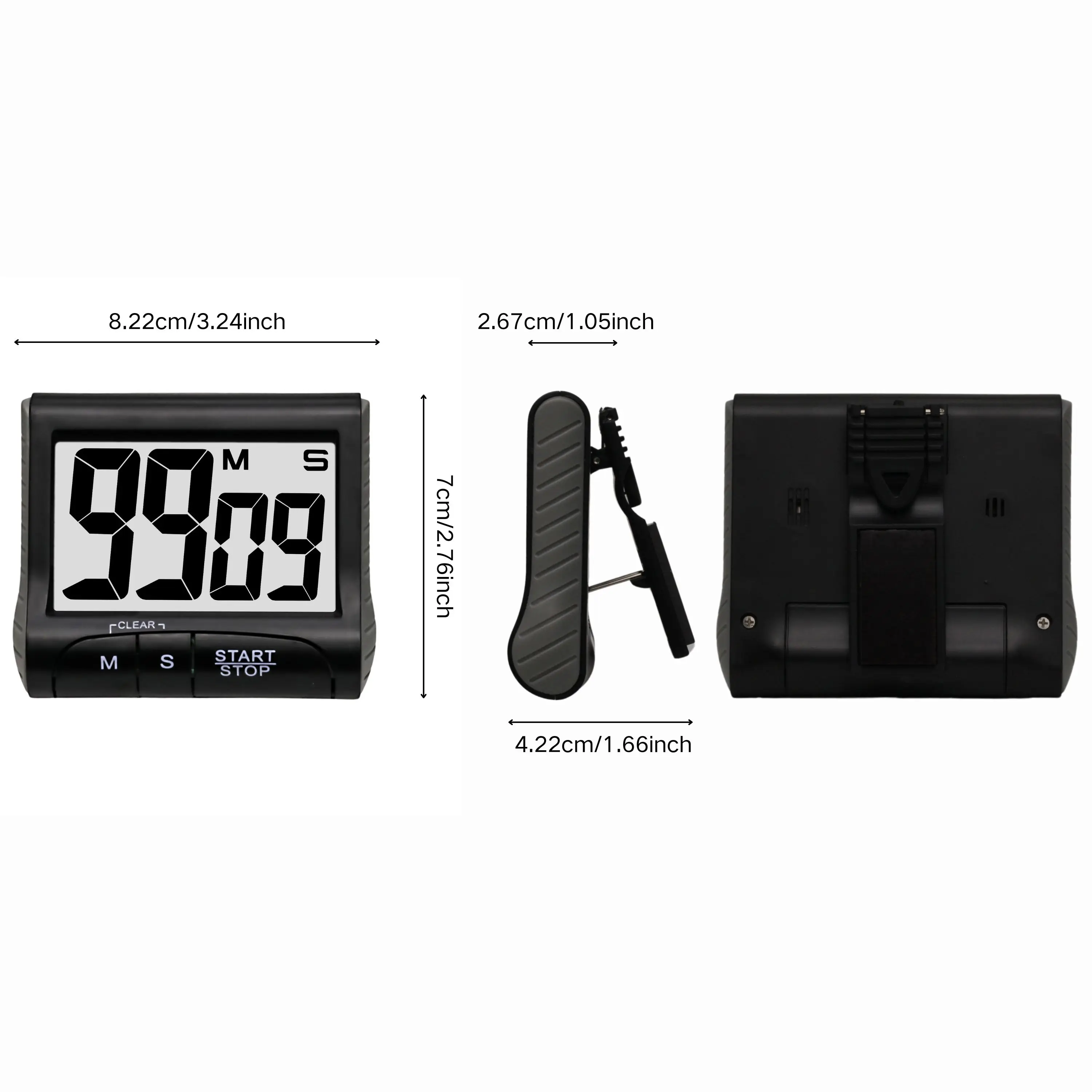 Customized OEM High Quality Digital Countdown Cooking Large LCD Display Magnetic Kitchen Timer