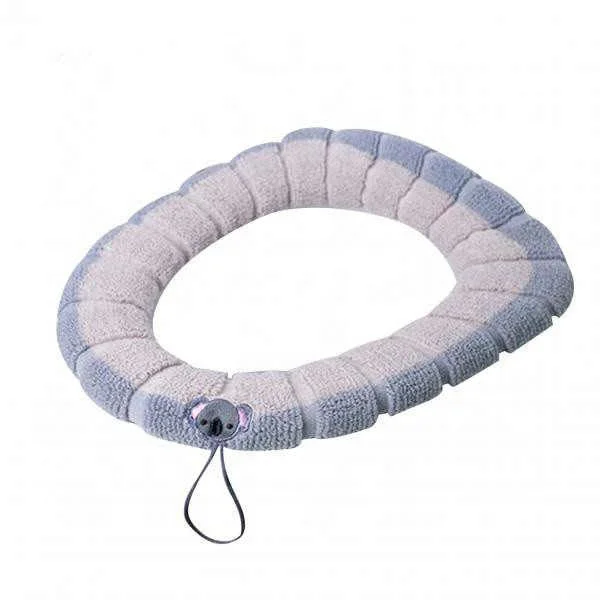 5 шт. Универсальный теплый мягкий утолщенный чехол для сиденья моющийся унитаза с