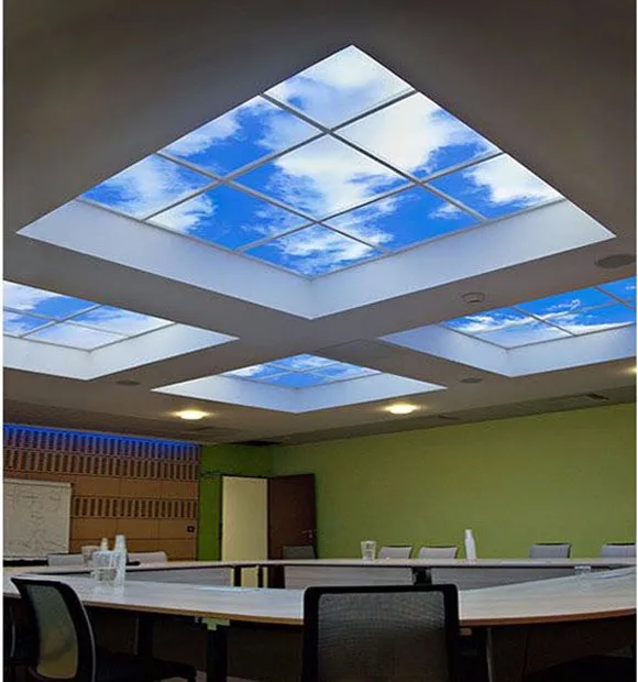 Skylight Blue Sky Clouds Recessed 600x600mm 300x1200mm Decorative Led ...
