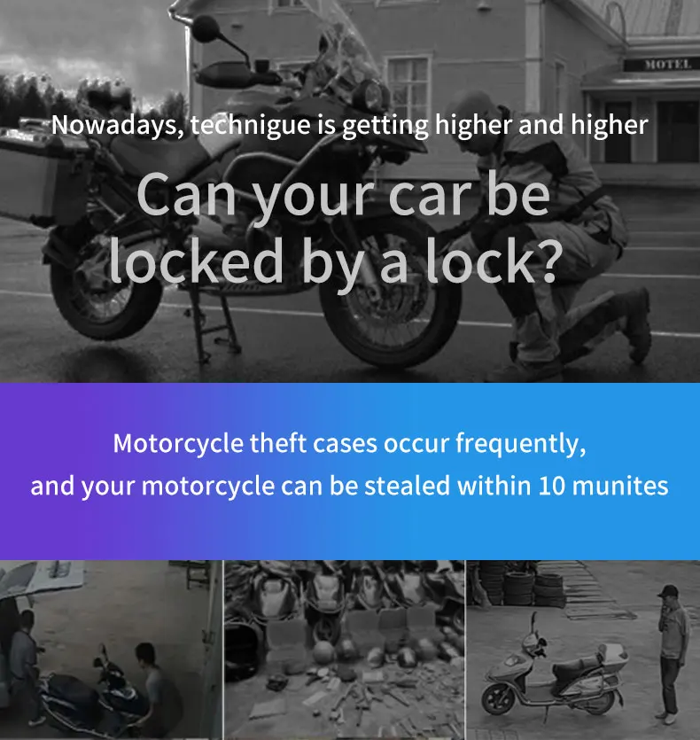 SPY Electric Shock Motorcycle Vibration Keyless 2 Wheel One Way Security Speaker Theft Alarm Set 120Db Motorcycle