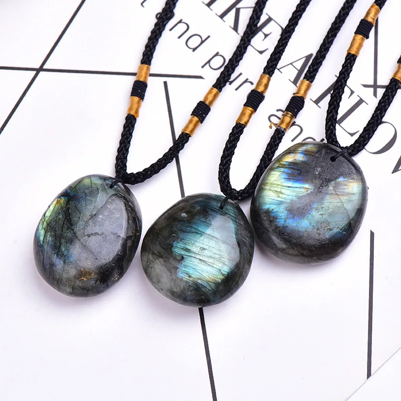 Collane e pendagli di lusso naturale labradorite | Acquisti Online su