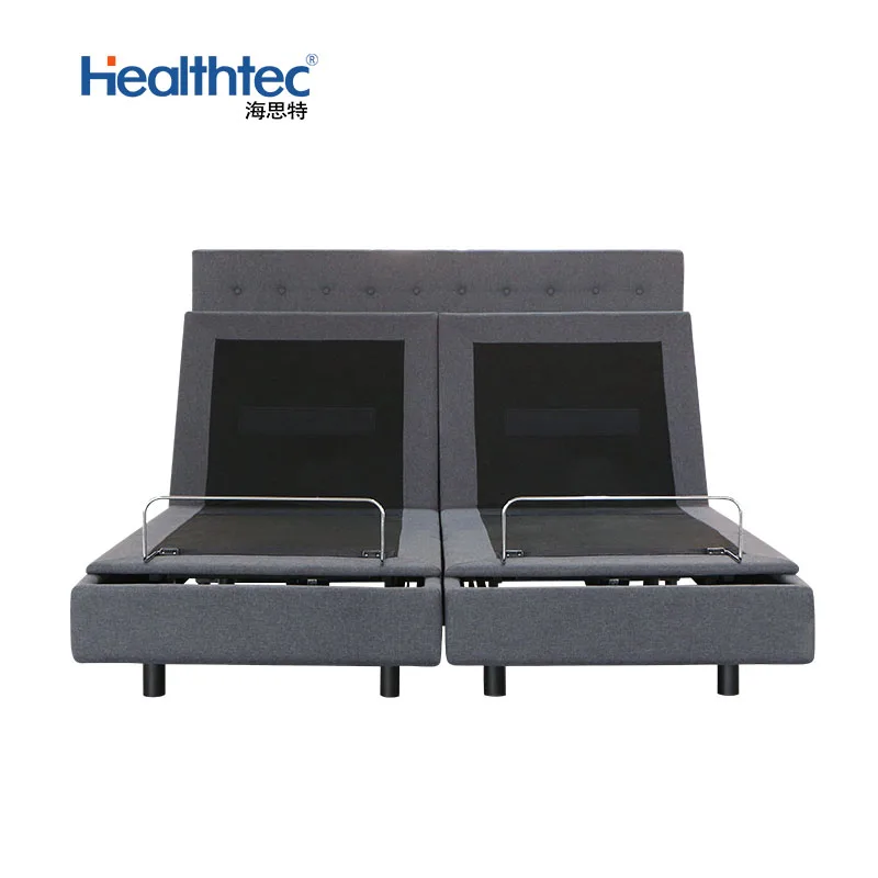 Folded  Frame With Head Board, Massage, Zero Gravity, USB Charging Split King Bed Adjustable Bed