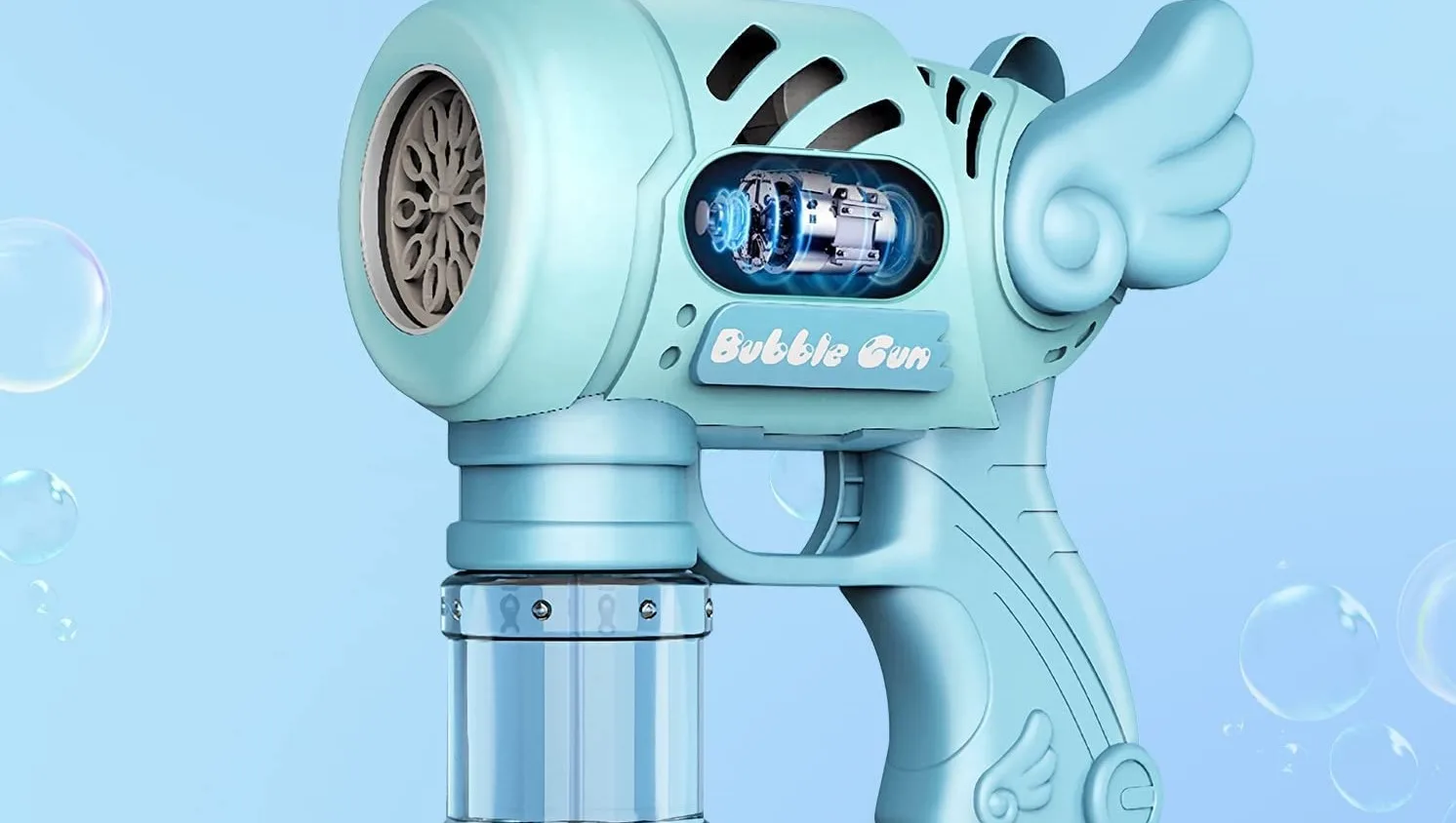 Tik Tok Popular Bubble Gun Angel 10 Holes Automatic Bubble Machine Toy