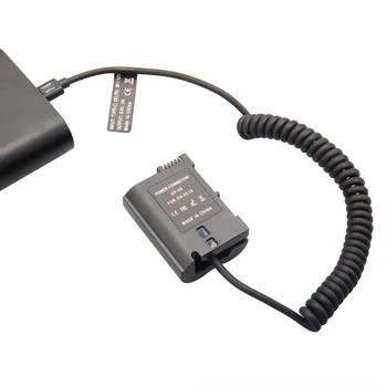 Decoded Type C EN-EL15 EP5B EP-5B DC Coupler with Spring Cable for Nikon V1 D7200 D7100 D7000 D810A D800E D850 D750 D610 D600 detail image