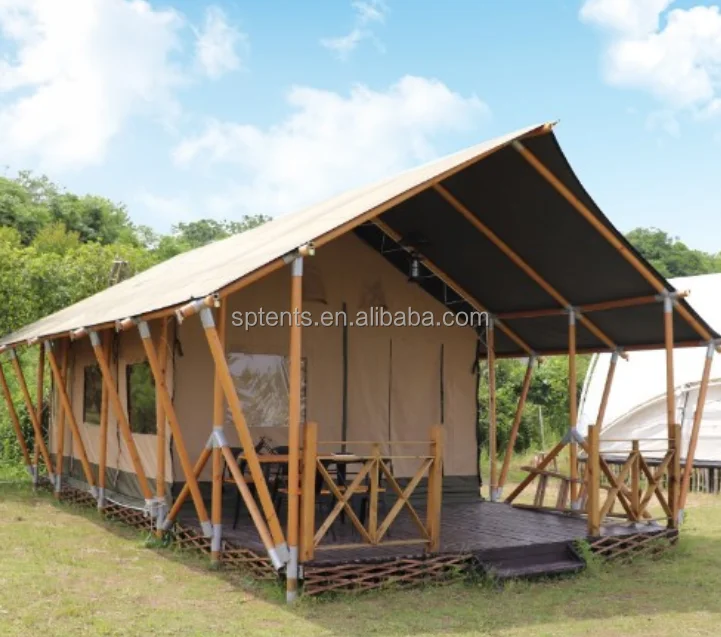 Sepi Custom 2024 Outdoor Waterproof Wooden Pole Family Canvas Tent   H3c4384113b9c4c3982bfdb567bb21c21j 