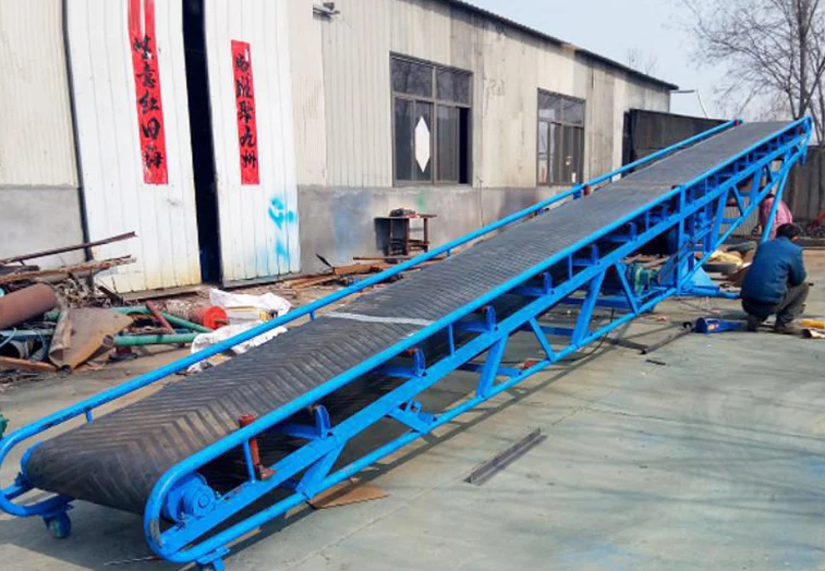 Rubber Cereal Mobile Inclined Belt Conveyor Mine Sand Conveyor Belt 