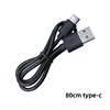 80cm Black 2-core Copper-clad Steel Type-C