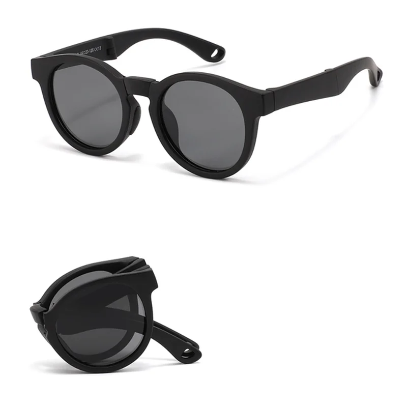 2026 New Children's Foldable TPEE Round Frame Polarized UV400 Sunglasses For Boys And Girls_voghion.com