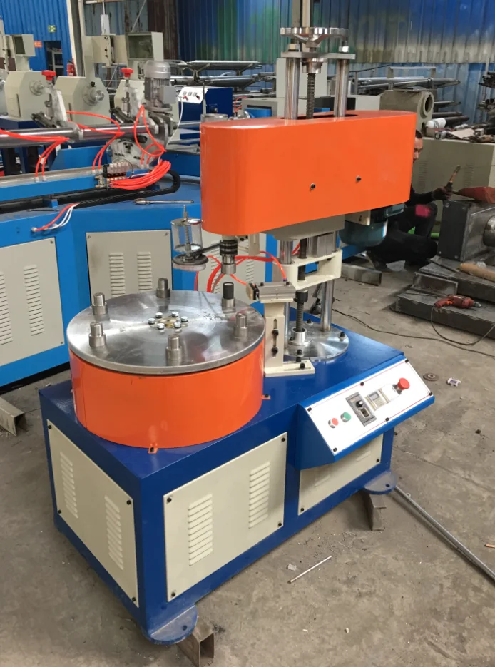 Multi Stations Ending Curling Paper Tube Edge Curling Machine Paper Core Bottom Curling Machine