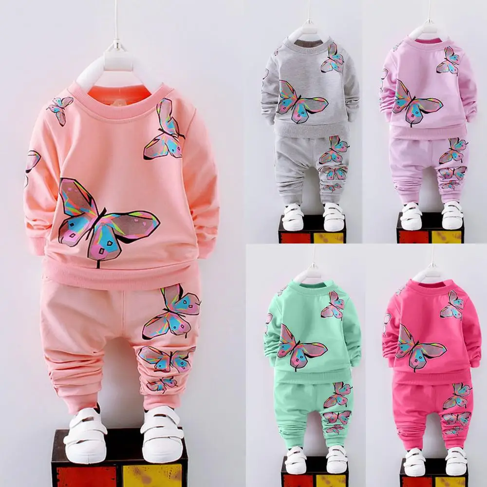 Toddler Kid Baby Girl Clothes Long Sleeve Printed T-shirt+Pants Tracksuit Outfit Kids Clothes Fortnight Costume Children Clothes