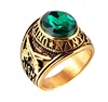 Anello con design a doppia pistola verde