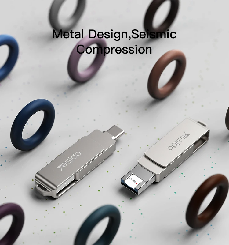 YESIDo New Design Zinc Alloy Shell with OTG Adapter Function USB Memory Sticks Memory Cards