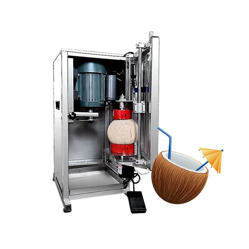 High Efficiency Automatic Cokernut Opener Old and Young Coconut Cutting Machine