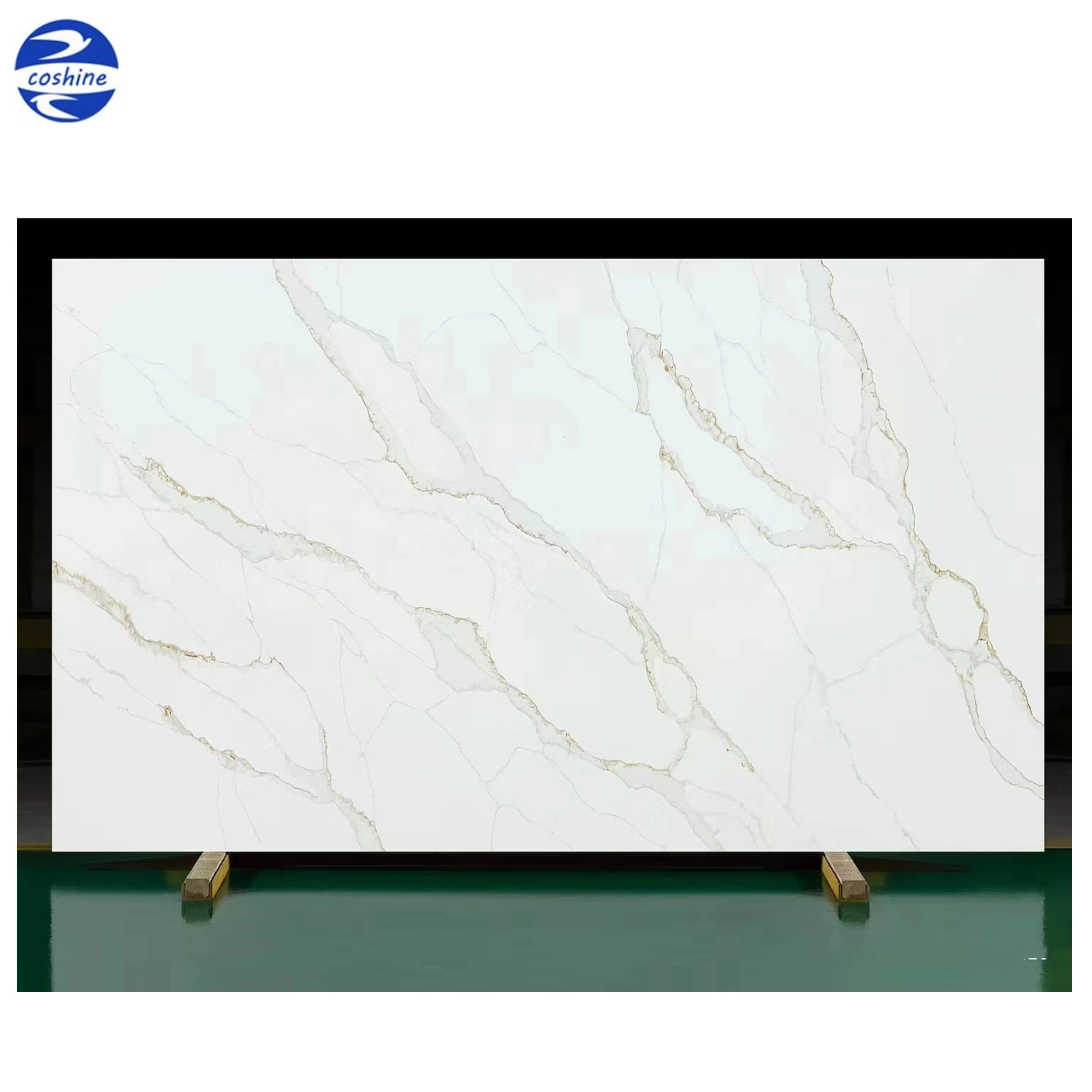 Artificial Calacatta Gold Quartz Countertops Durable Stylish