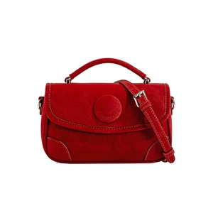 Jacoponnus High-quality Wine Red Small square Fashionable PU Open Thread Waterproof Adjustable Strap Women's Wedding Bag All