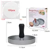 Grey A 150g burger press+ wax paper