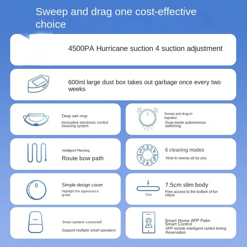 Intelligent Automatic Sweeping Robot Wet Mopping USB Rechargeable Vacuum Cleaner Cross-Border Household Cleaning Machine