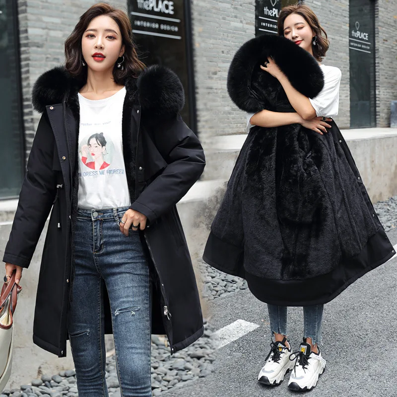Warm and Stylish: Autumn New Thick Jacket with Fur Collar