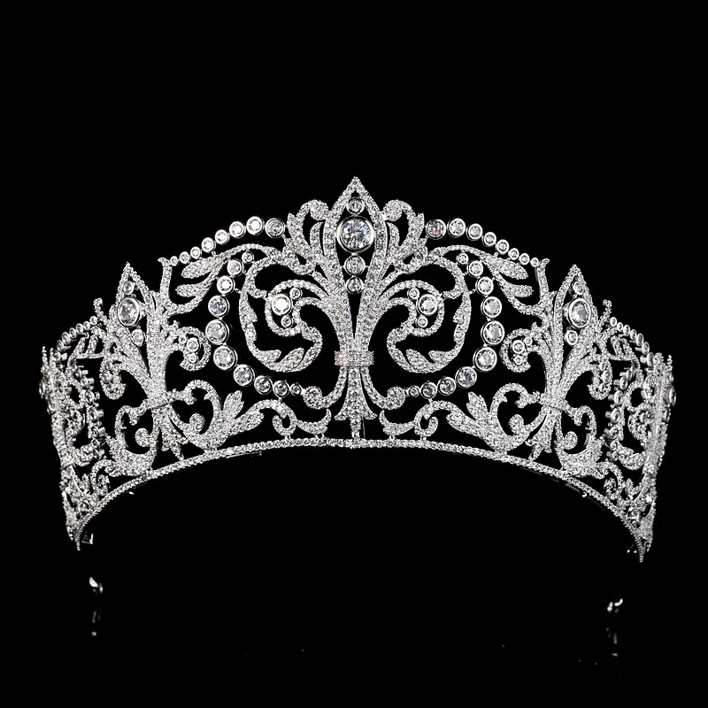 gemischte stile königin kronen zirconia tiaras frau zirkon haar