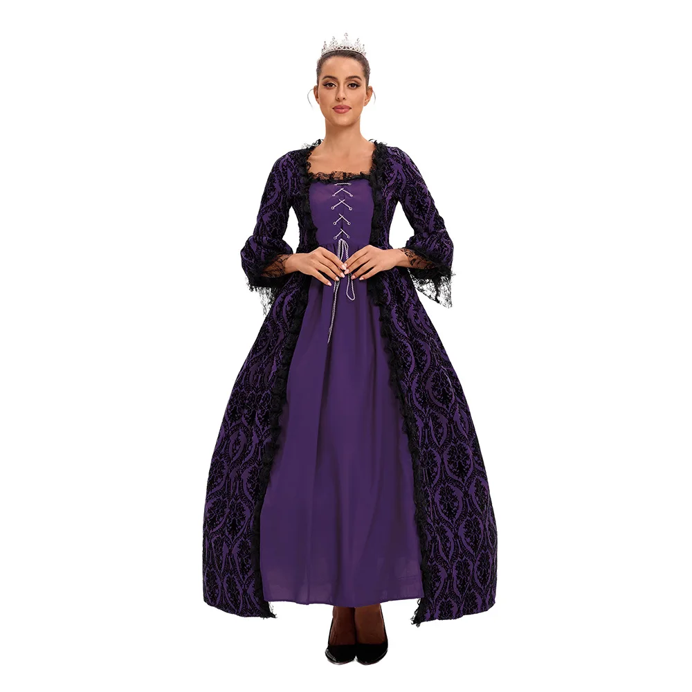 Vintage Medieval Renaissance Dress Victorian Ball Gown Prom Dresses Royal  Brocade Queen Princess Gothic Victorian Dress