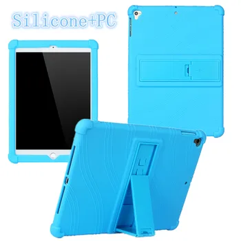 For Apple Ipad 5 6 Air 1 2 2017 2018 9.7inch Children Kids Silicone Case Anti-Fal stand Shell Bracket Shockproof Soft Cover