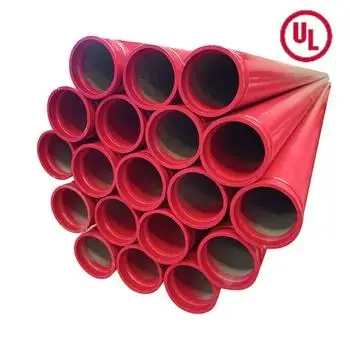 FM CERTIFICATED GALVANIZED RED PAINTED STEEL PIPE FIRE FIGHTING SPRINKLER STEEL PIPE FOR FIRE PROTECTION