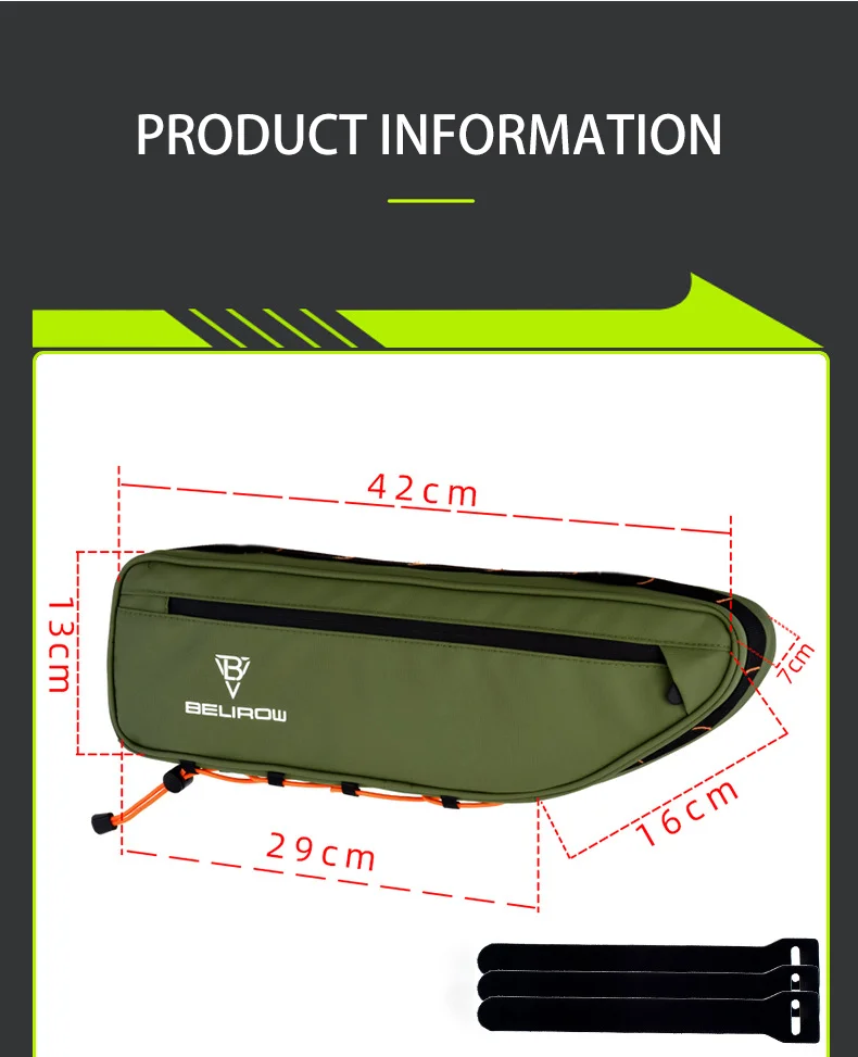 Bicycle Frame Bag Waterproof Large Capacity For Road Mountain Bikes_voghion.com