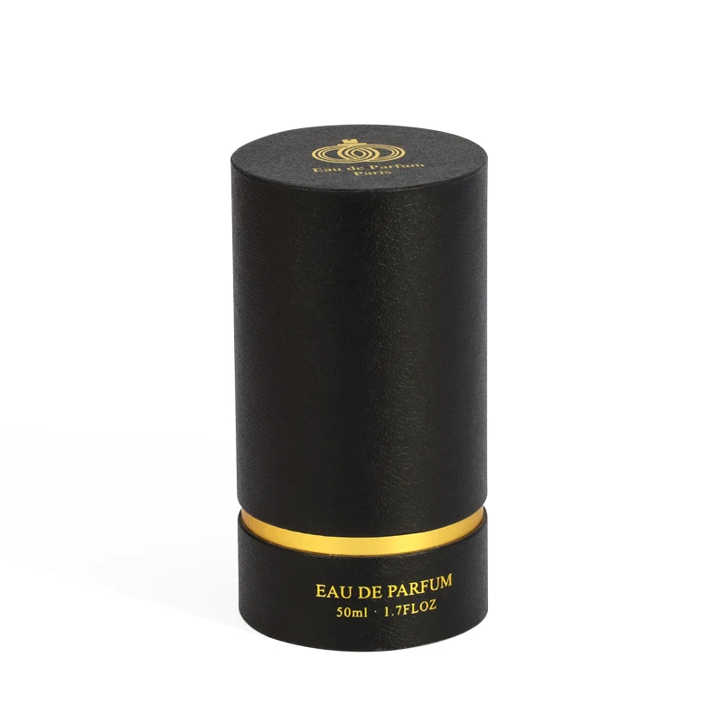 Fashion Design Black Perfume Bottle Packaging Black Cylinder Box ...