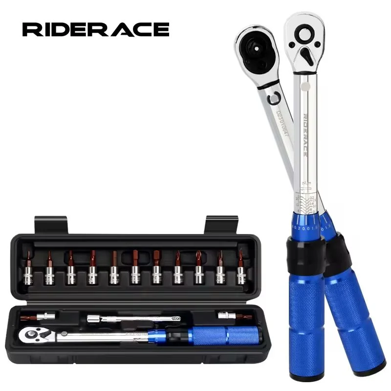 Torque Wrench Set 15Pcs 1/4" 2-24Nm Dual Direction Bike Allen Key Tool Socket Spanner Professional Bicycle Motorcycle Repair Kit
