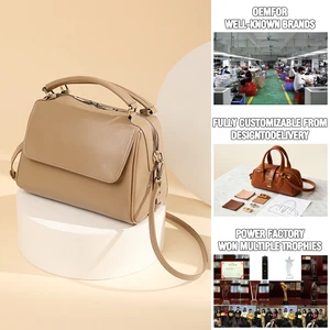 Manufacturer Wholesale Women's Retro Leather Handbag OEM/ODM Luxury High-quality Shoulder Bag Crossby square Bag for Lady Custom