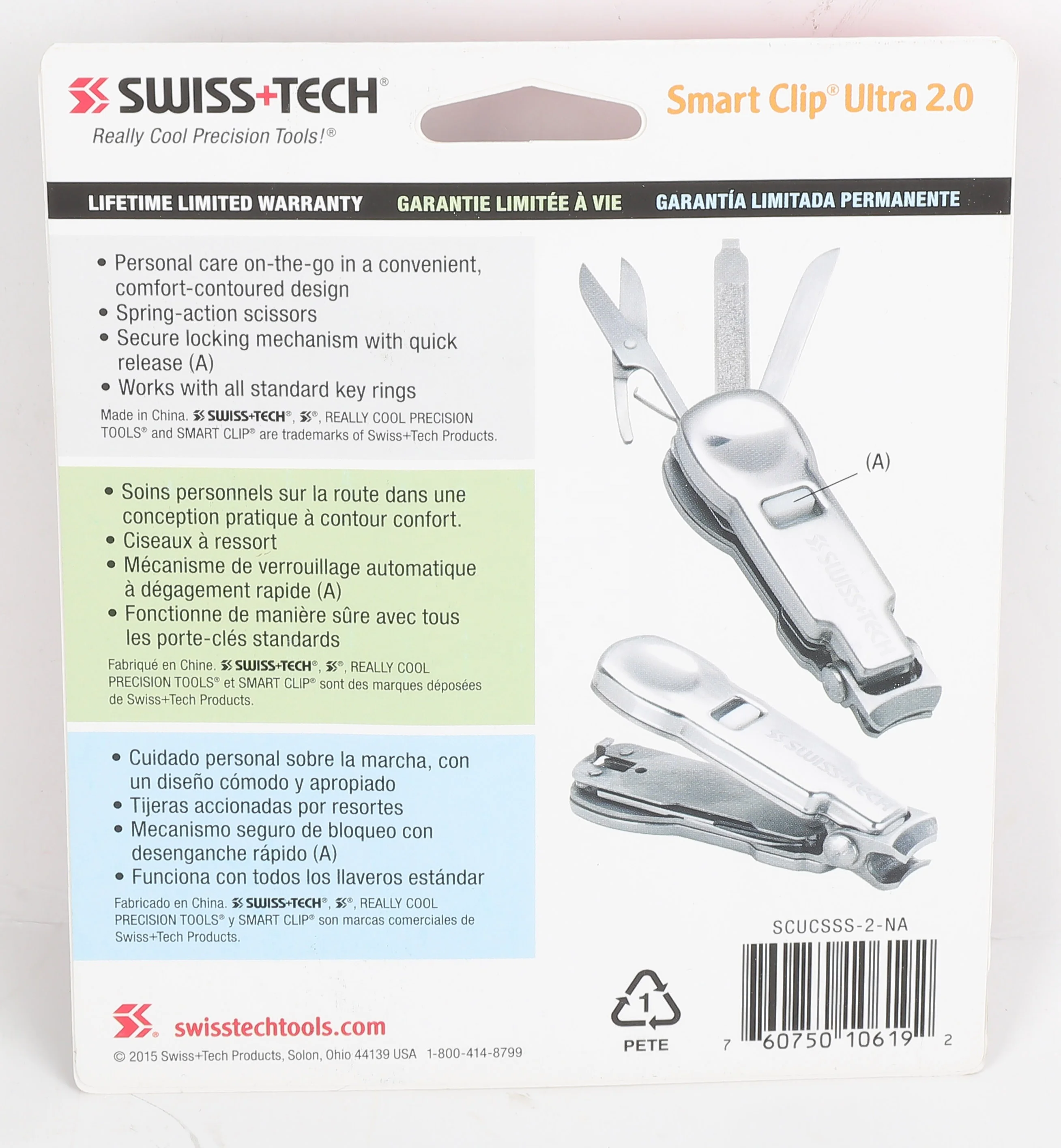 Swiss+Tech Smart Clip Micro Nail Clippers