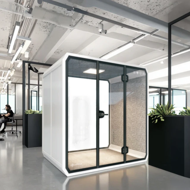 Factory Supply Steel Structure Soundproof Booth Office Phone Booth Silent Cabin
