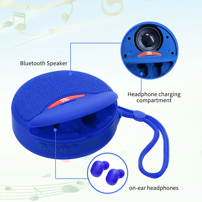 T G New Portable in Tg808 Mini Wireless bluetooth Speaker Wireless  Headphones with Speaker
