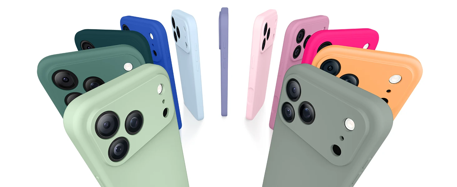 product silicone shockproof magnetic eco friendly multi color 63 inch phone case for iphone 17 pro-2