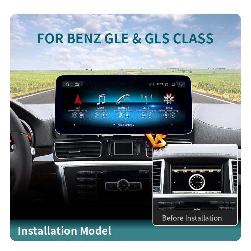 Klyde Android 13 Car Radio for Mercedes Benz GLE GLS Class W166 X166 Wireless Carplay Auto Multimedia Player Screen