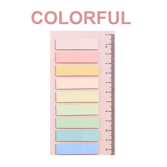 Adhesive Custom Promotional Transparent Sticky Planner Page Flag Color Printed Sticky Note
