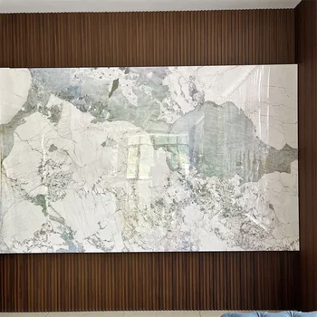 China High Quality PET Gloss PVC Marble Sheet Wood Veneer Wall Panel for Interior Decoration