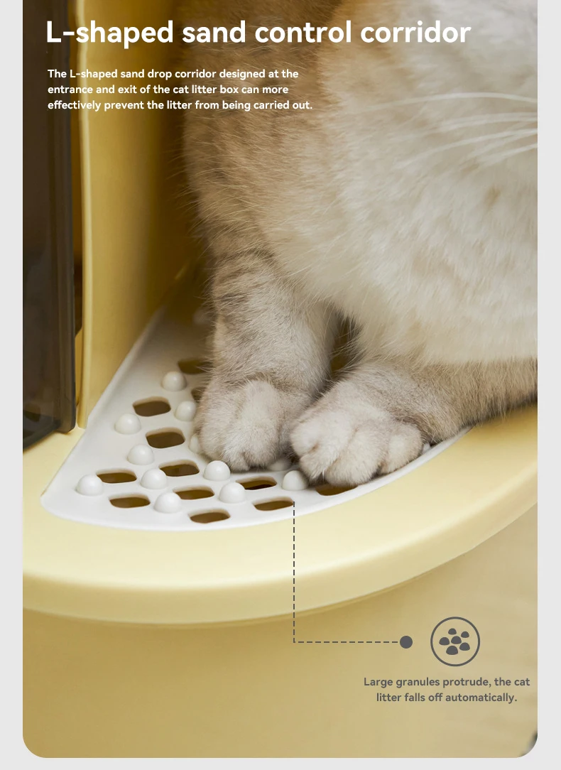 Litter Box Oversized Hallway Type Spatter-proof Fully Enclosed Litter Box Poop Bowl Deodorant Cat Toilet Cat Supplies details