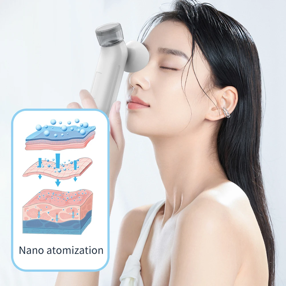 KV Heated Nano Eye Mist Sprayerfor Relief Dry Eyes Skin Spa Rechargeable Eye Drops Tool Spray Mist Ionic Face Steamer