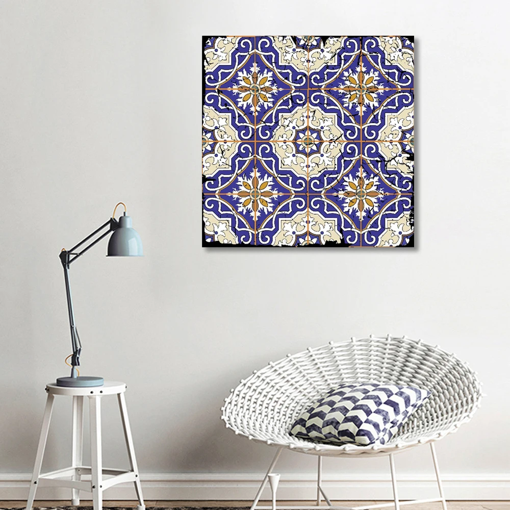 Abstract Floral Pattern Canvas Print Fabric Wall Art Painting