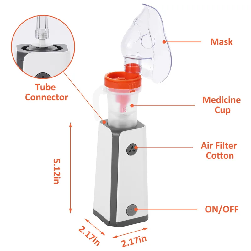 Wholesale Mini Baby Inhalator Compressor Nebulizer Usb Charging Portable DC Nebulizer