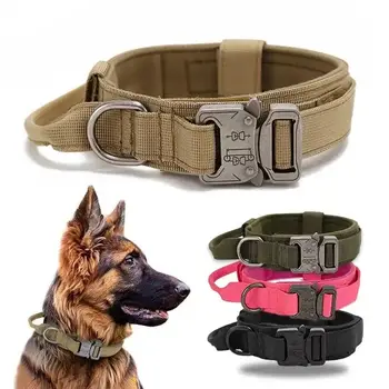 Lynpet Custom Durable Metal Buckle Heavy Duty Nylon Tactical Dog Collar Pet Training Collar